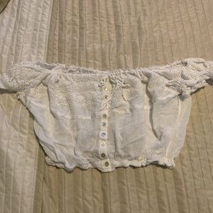 Free people white crop top